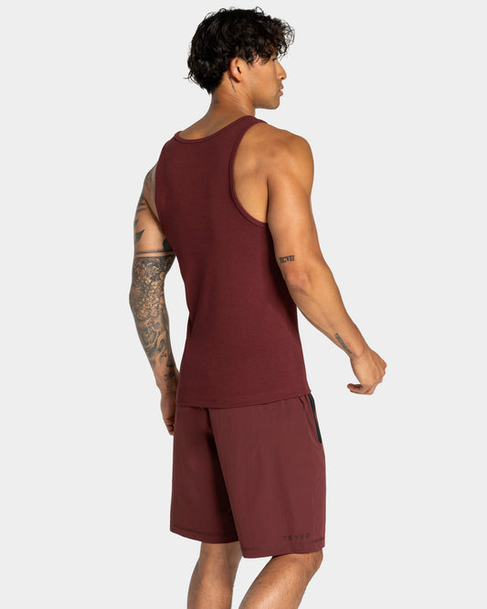 Workout Ribbed Tank Top ‘Merlot’