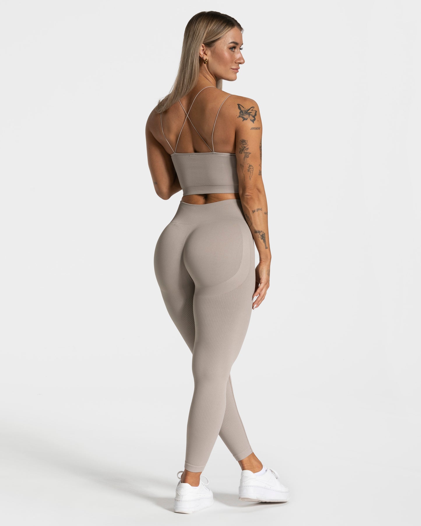 Elegant Scrunch Leggings ‘Stone’