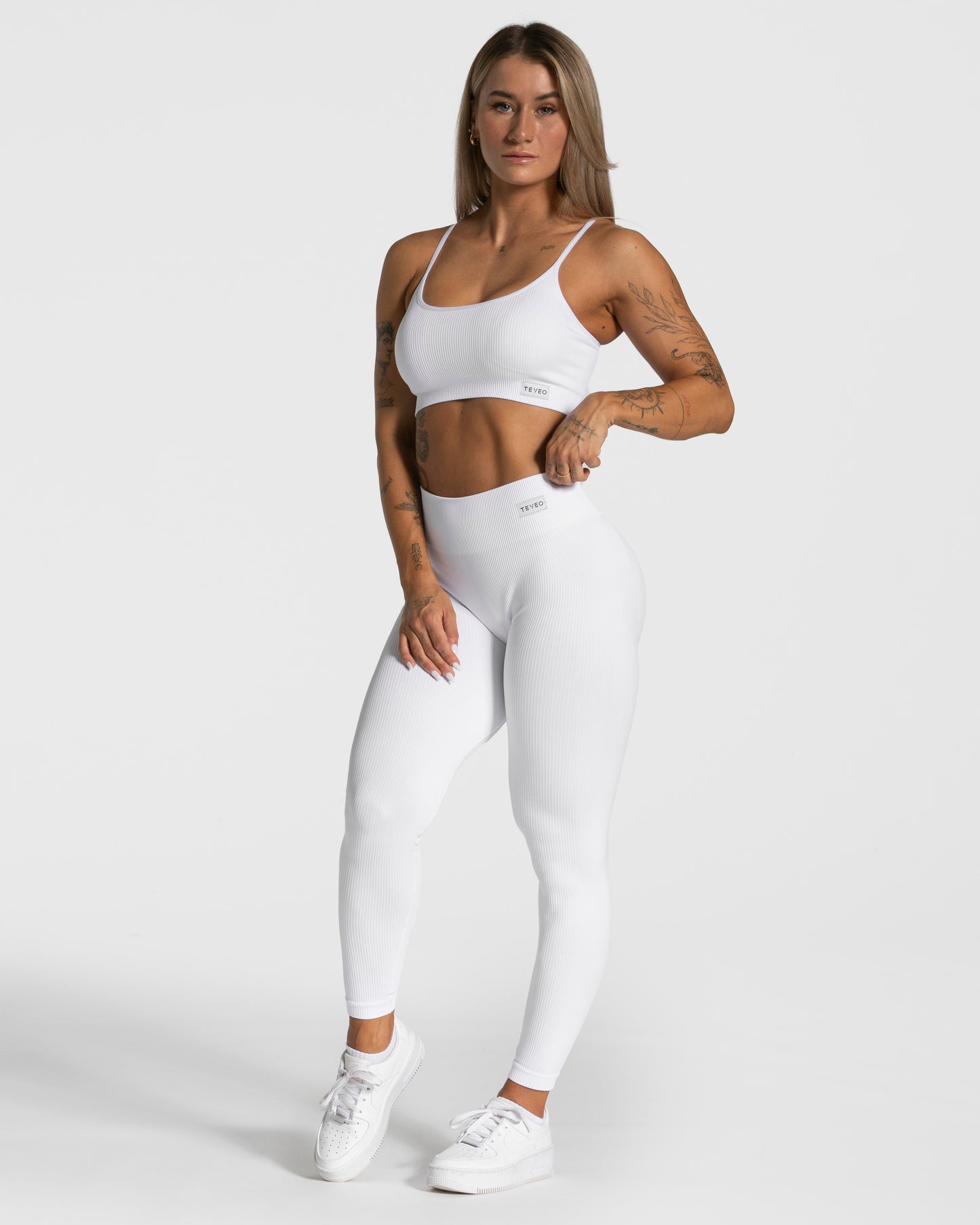 Elegant Scrunch Leggings ‘White’