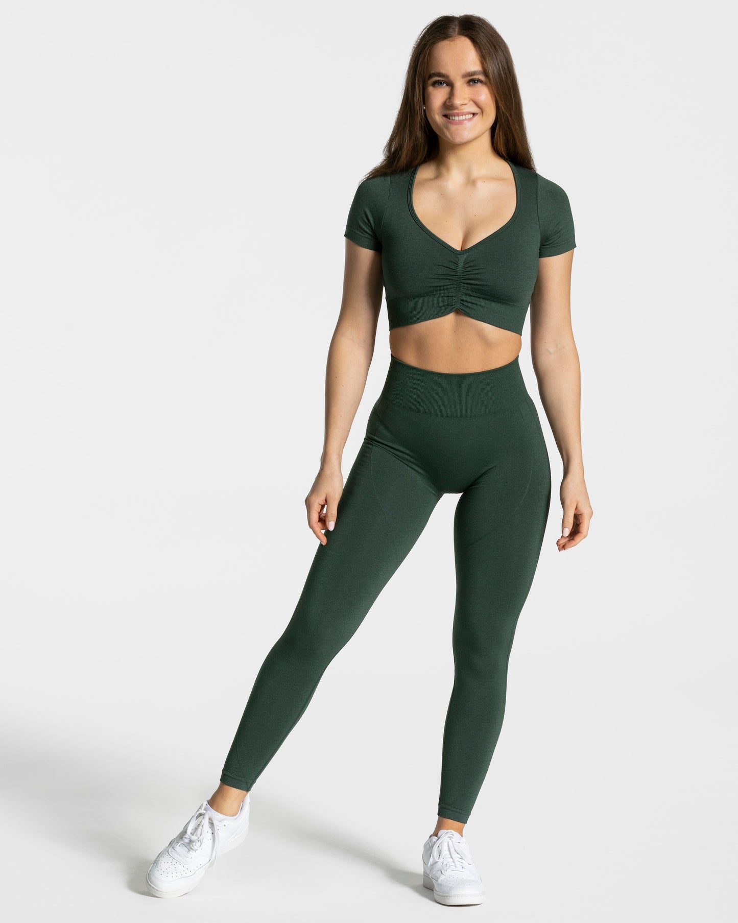 Focus Crop Top ‘Dark Green’