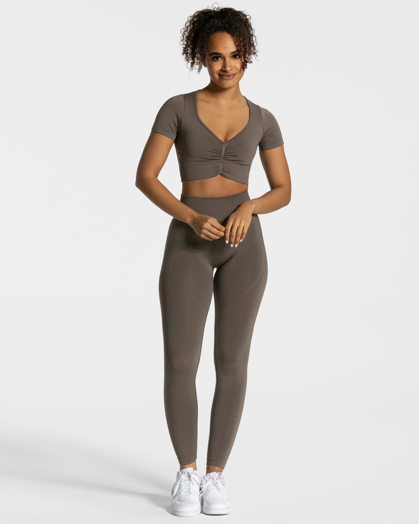 Focus Crop Top ‘Taupe’