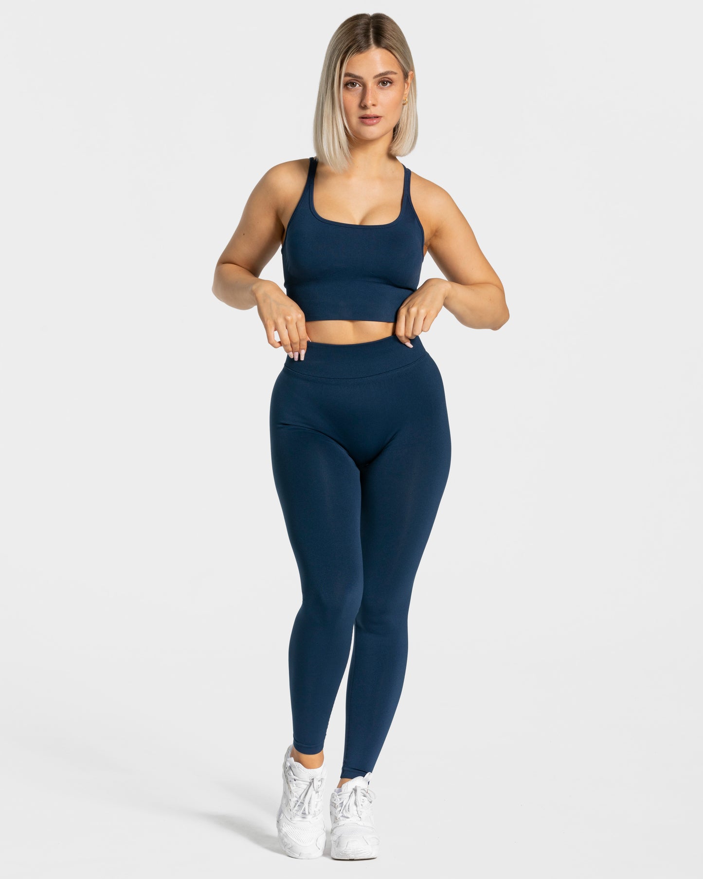 Statement Scrunch Leggings ‘Dark Blue’