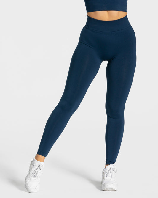 Statement Scrunch Leggings ‘Dark Blue’