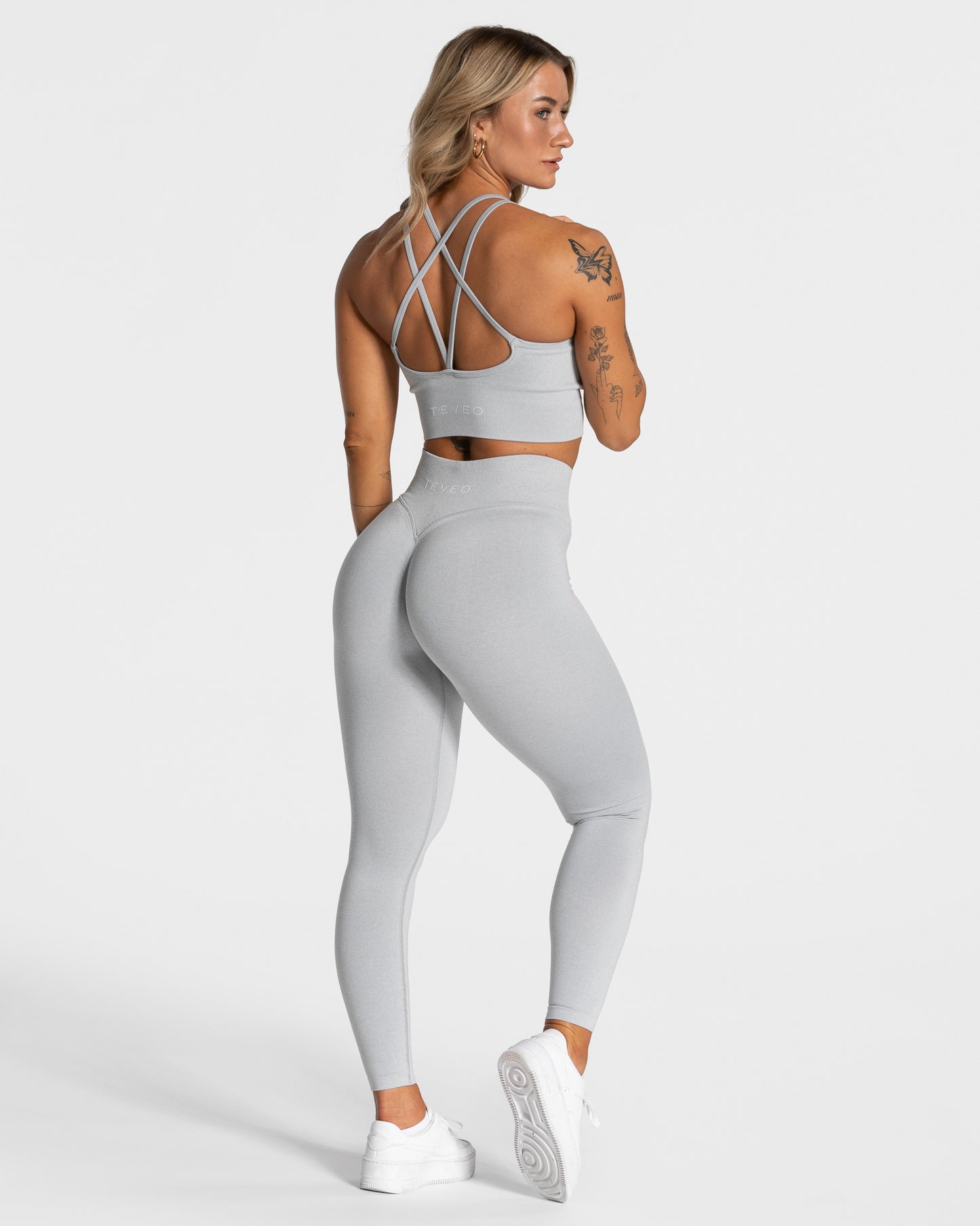 Legginsy Statement Scrunch „Jasnoszary”