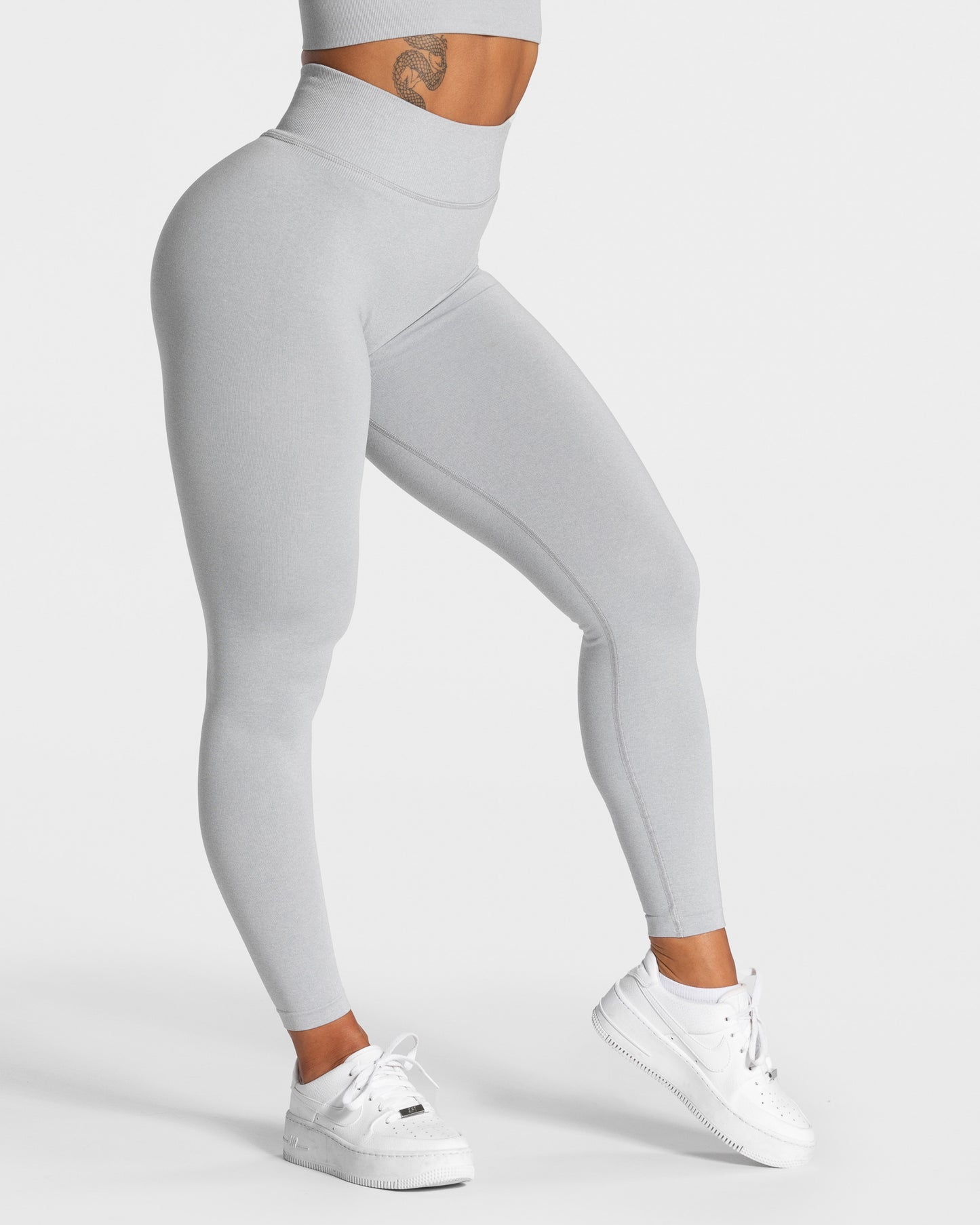 Legginsy Statement Scrunch „Jasnoszary”