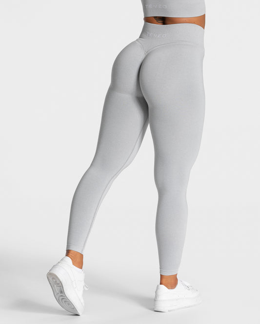 Statement Scrunch Leggings ‘Light Grey’