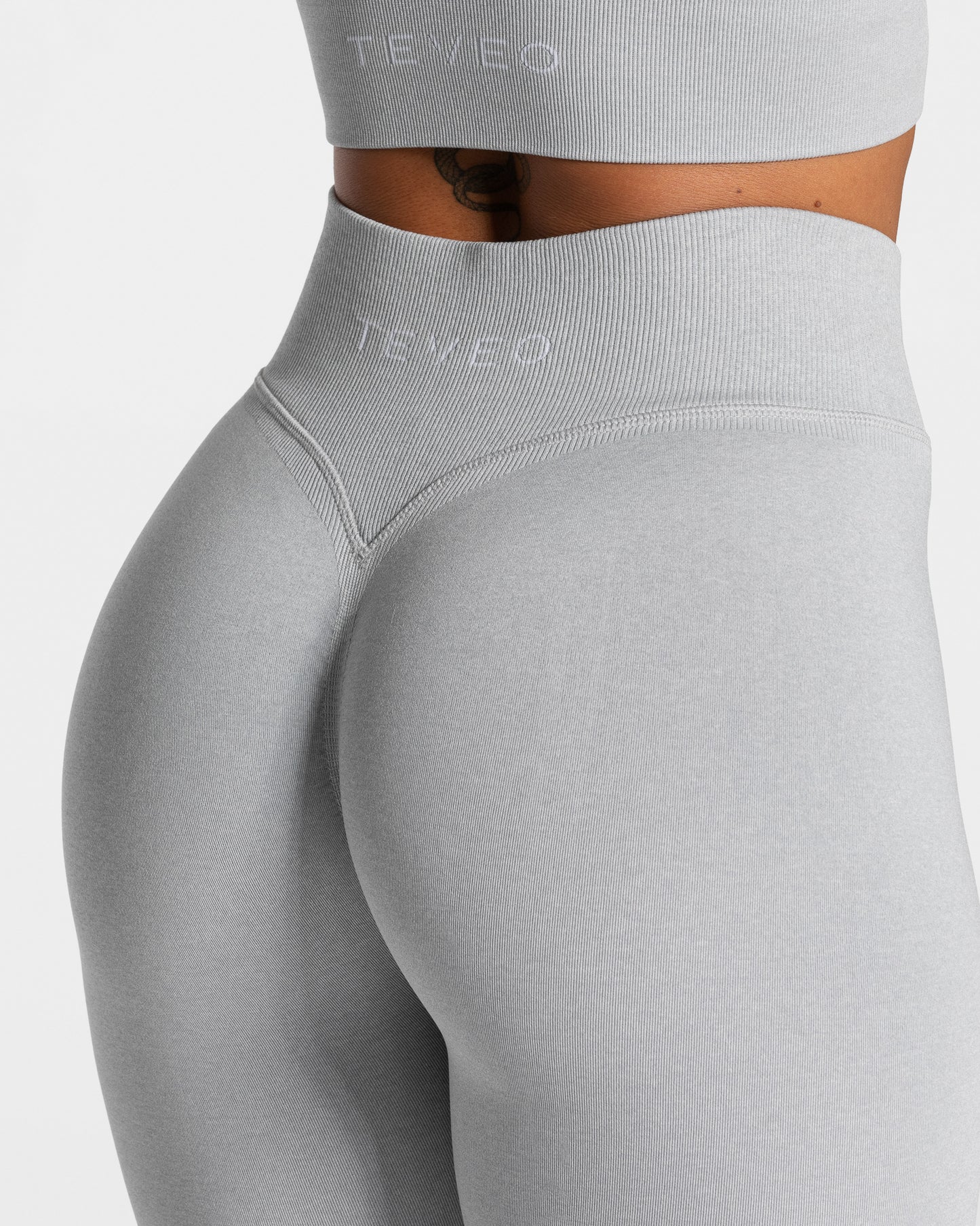 Legginsy Statement Scrunch „Jasnoszary”