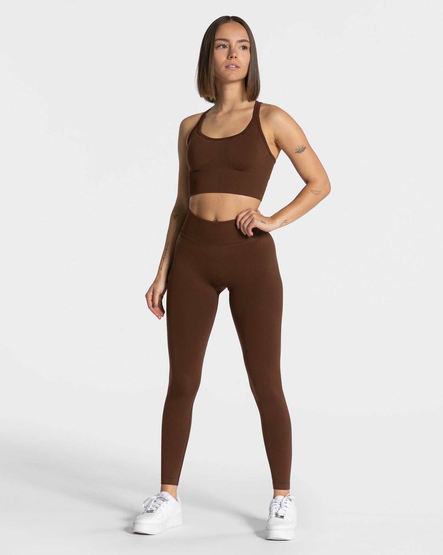 Statement Scrunch Leggings ‘Coffee’