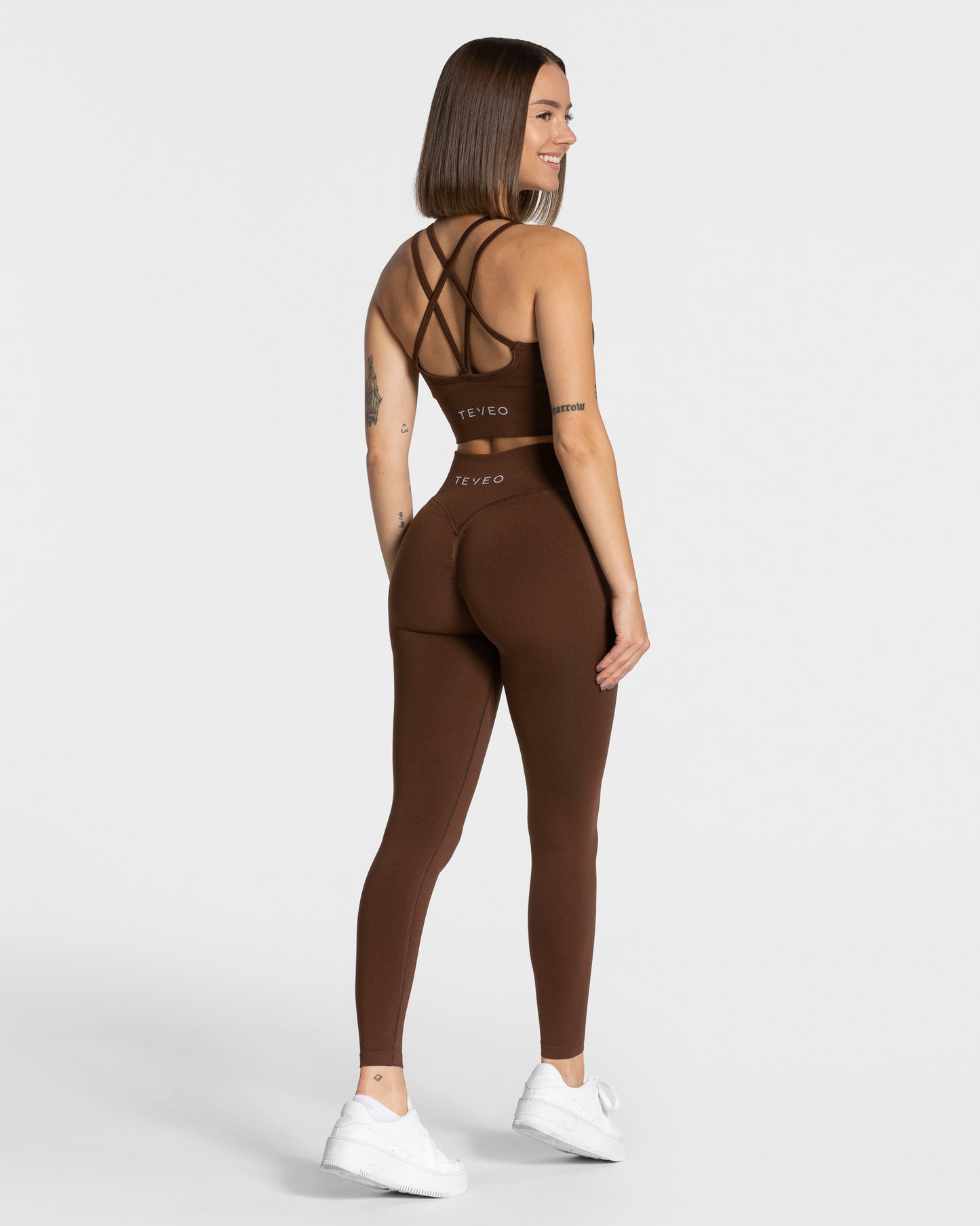 Statement Scrunch Leggings ‘Coffee’