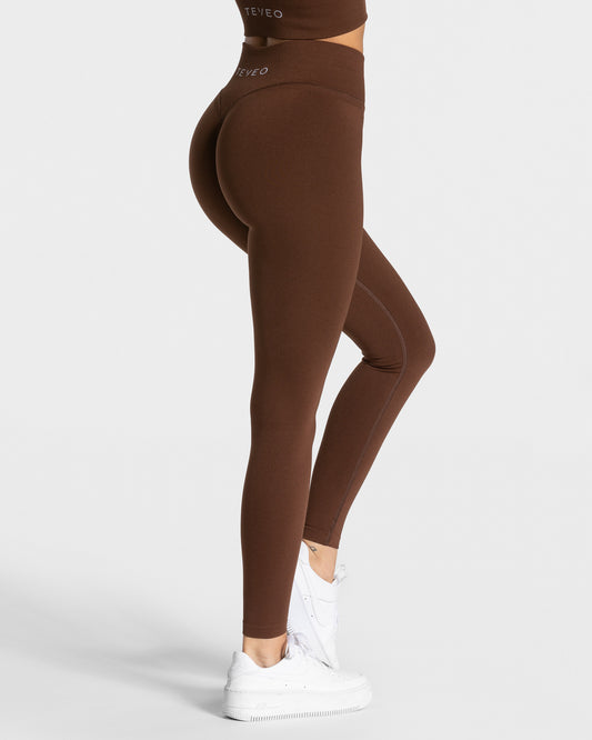 Statement Scrunch Leggings ‘Coffee’