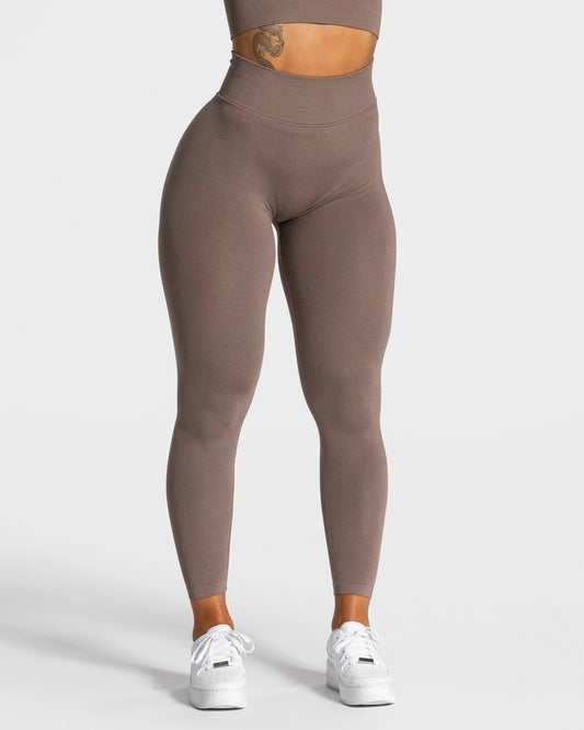 Statement Scrunch Leggings ‘Mocha’