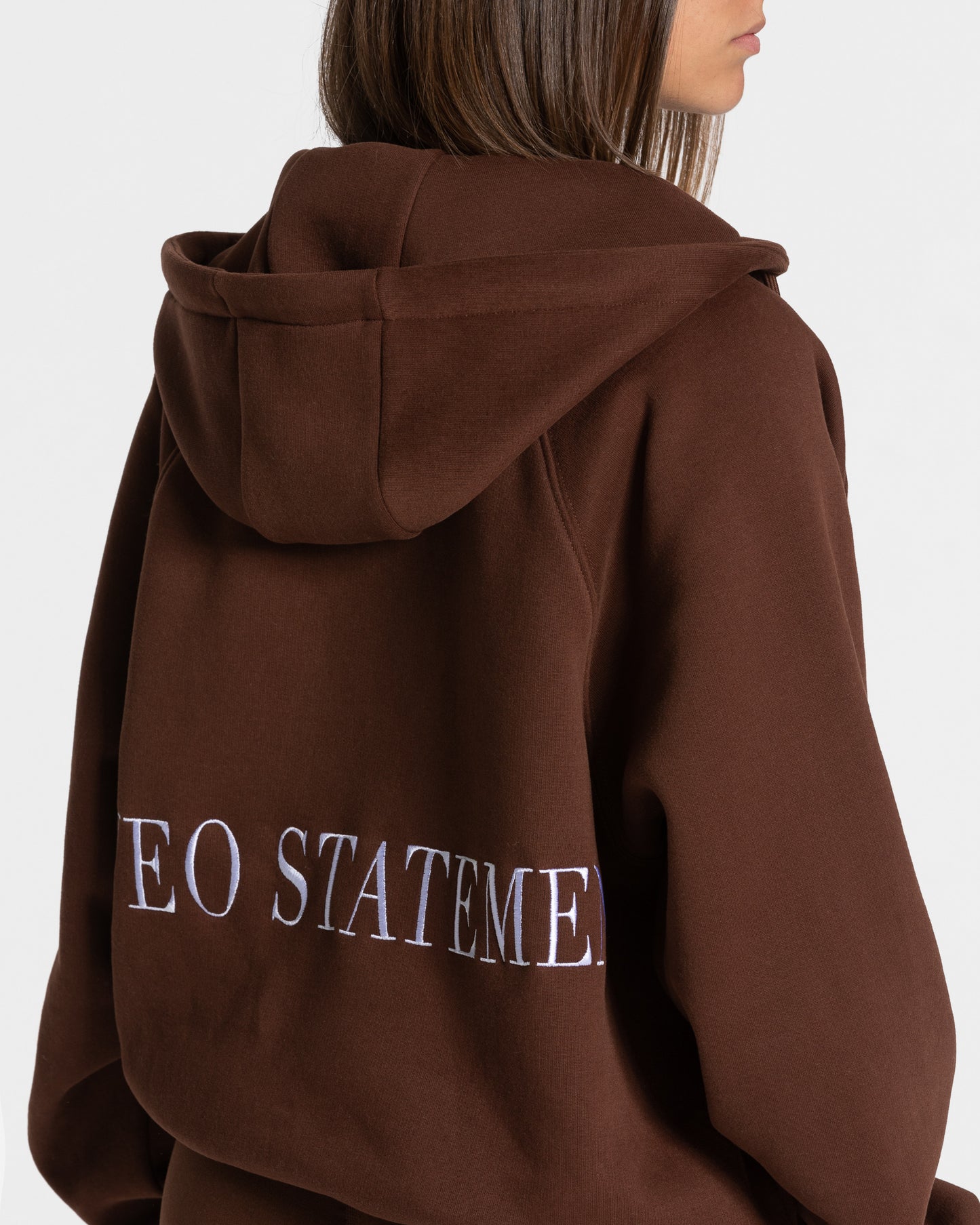 Rozpinana bluza oversize Statement „Kawowy”