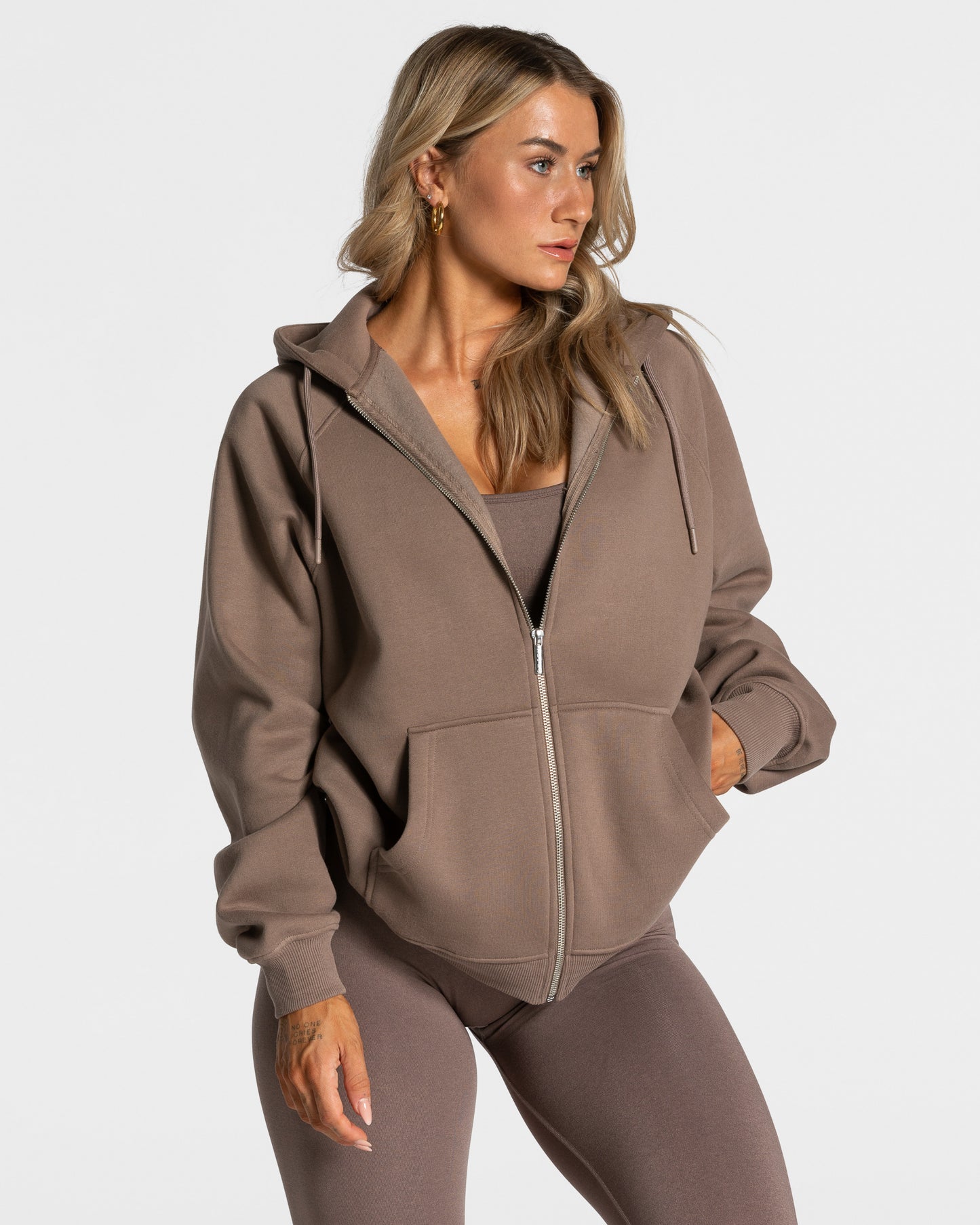 Bluza rozpinana Statement oversize „Mokka”