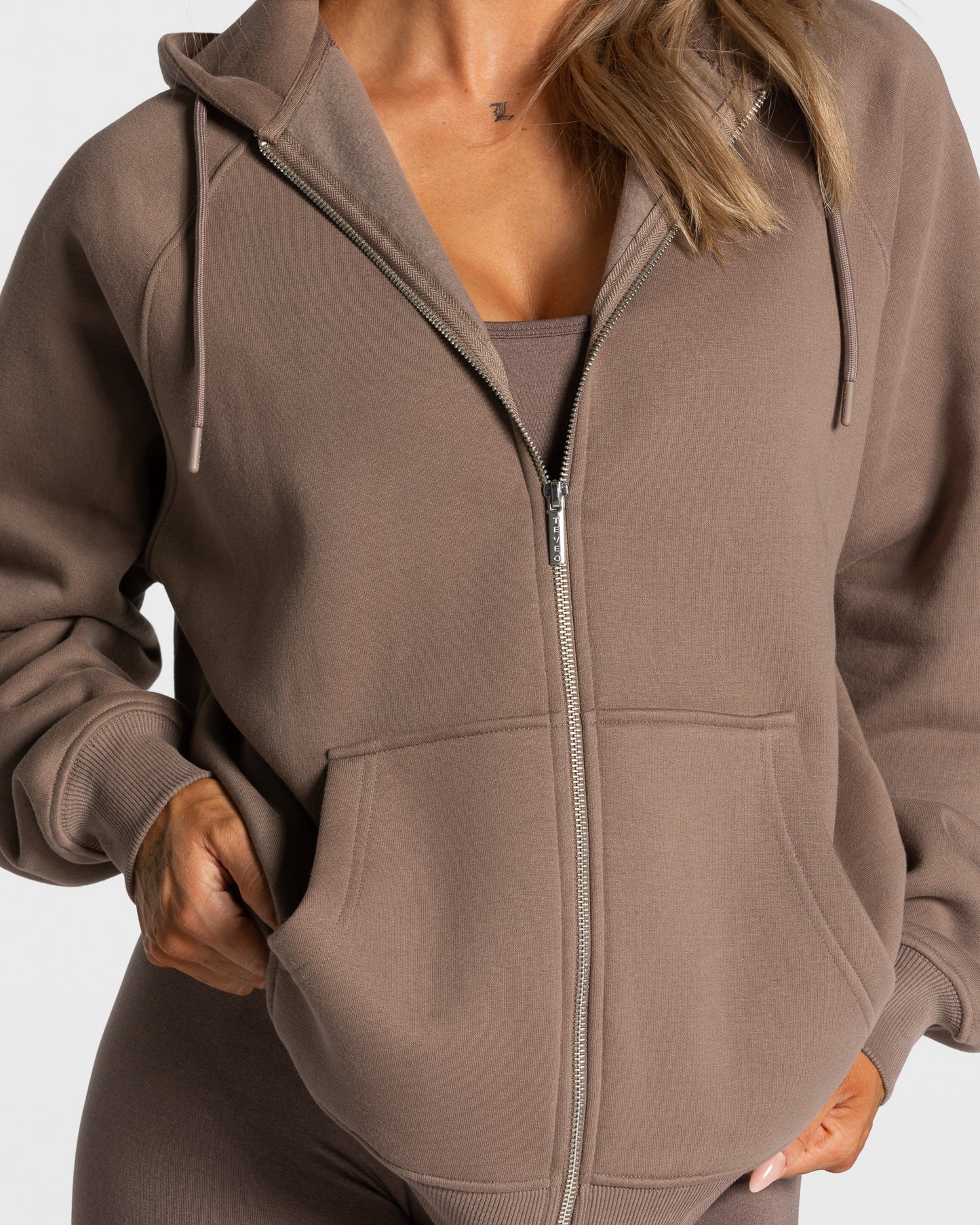 Bluza rozpinana Statement oversize „Mokka”