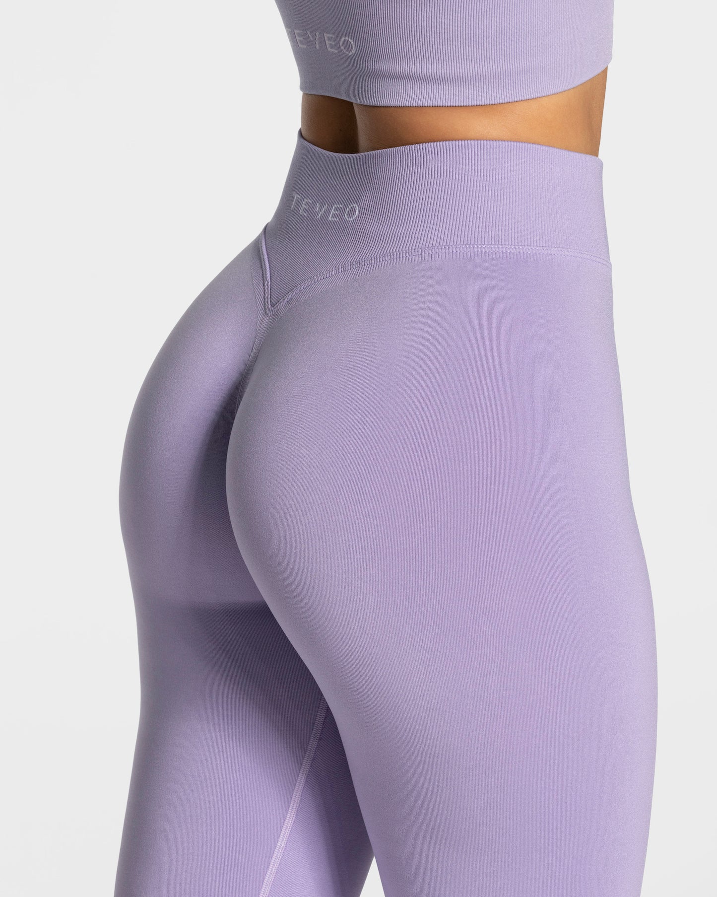 Legginsy Statement Scrunch „Liliowy”