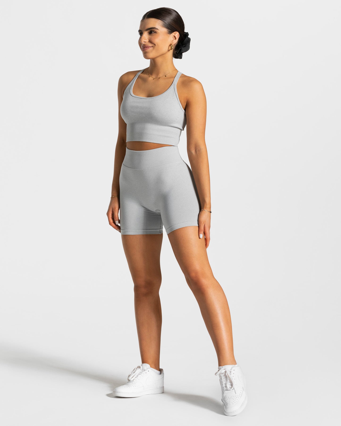 Statement Scrunch Shorts ‘Light Grey’