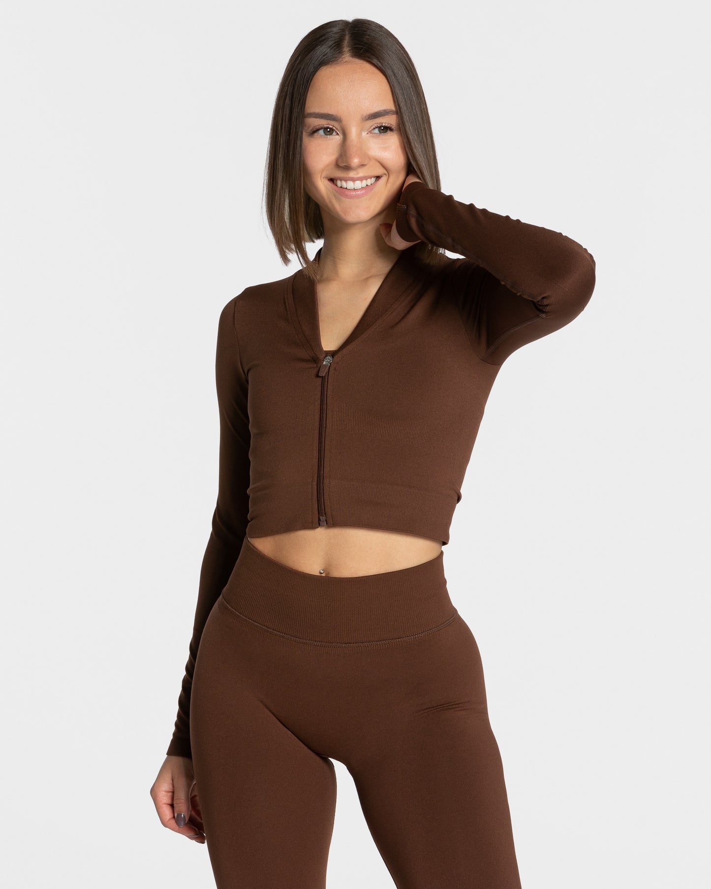 Statement Zip Jacket ‘Coffee’