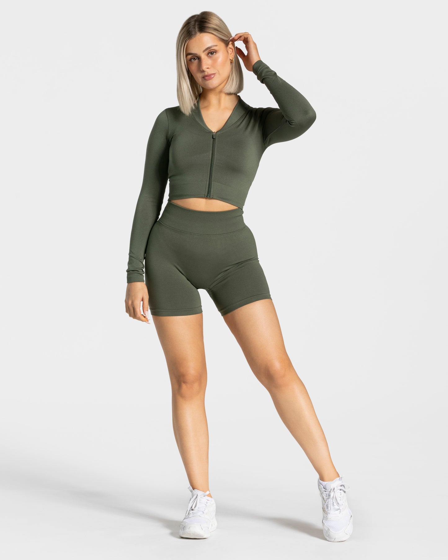 Statement Scrunch Short "Khaki"