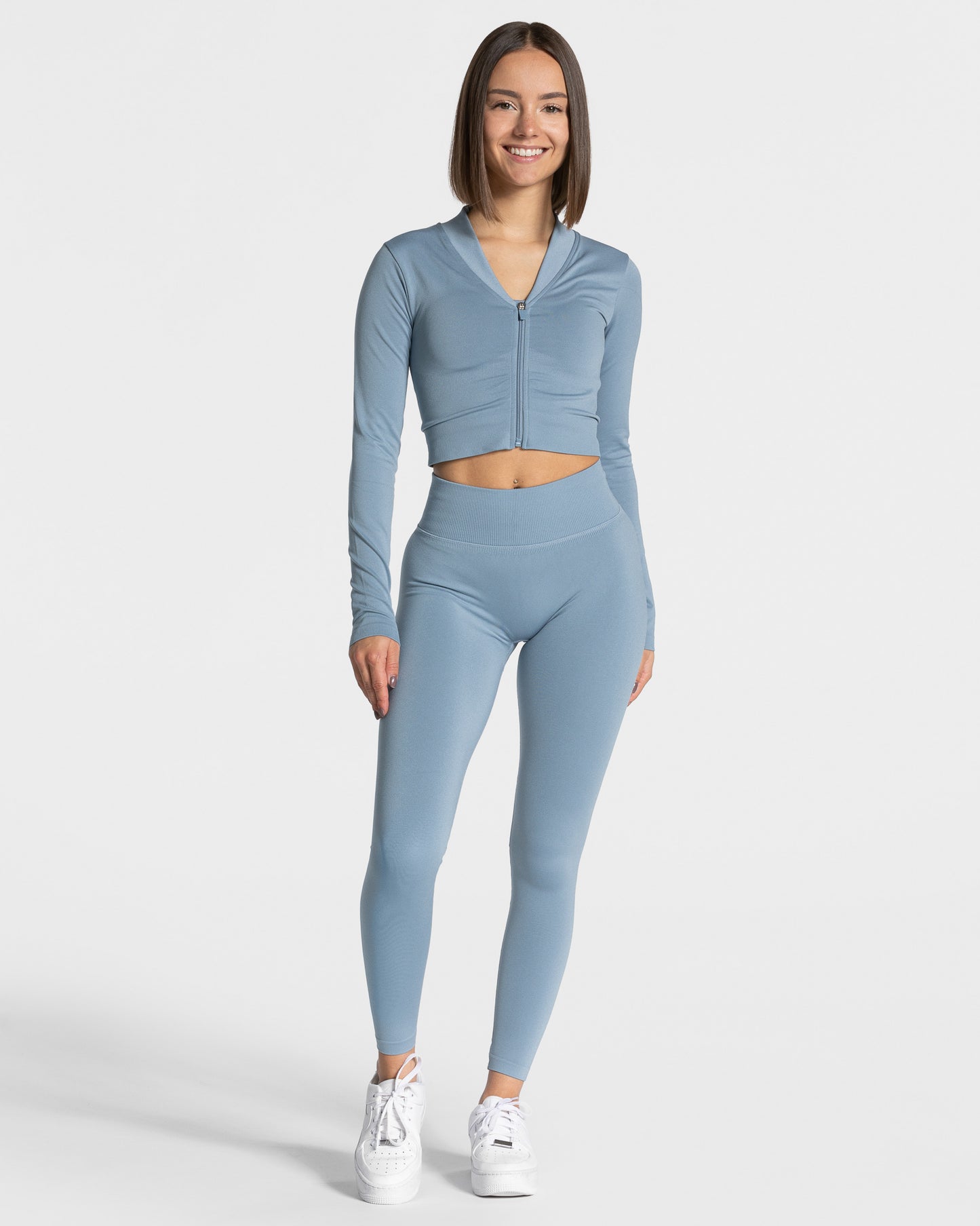 Statement Zip Jacket ‘Steel Blue’