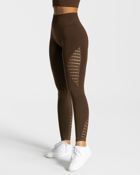 Booty Scrunch Leggings "Dunkelbraun" - TEVEO
