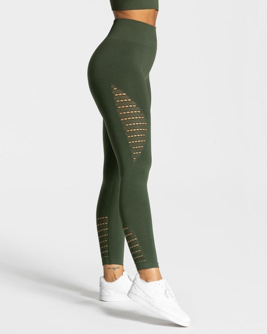 Booty Scrunch Leggings "Khaki" - TEVEO