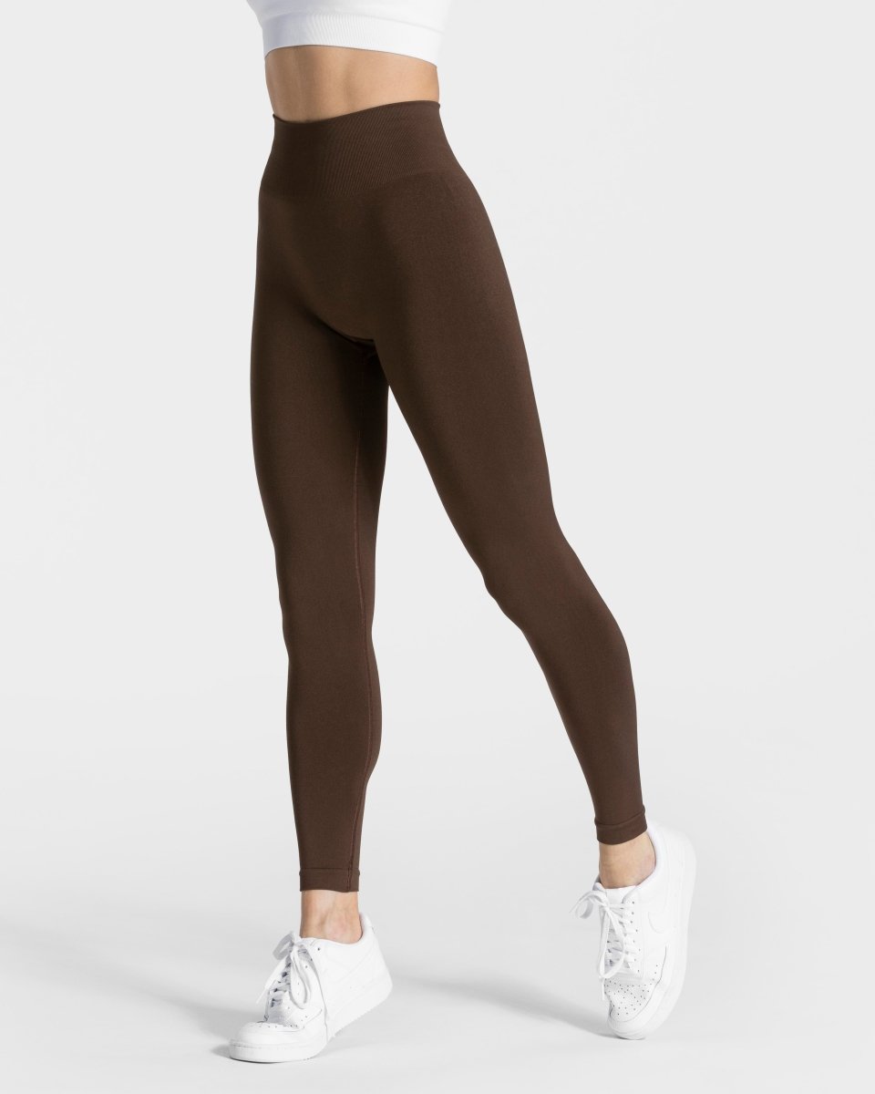 Classy Seamless Leggings "Dunkelbraun" - TEVEO