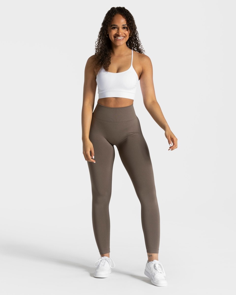 Classy Seamless Leggings "Taupe" - TEVEO