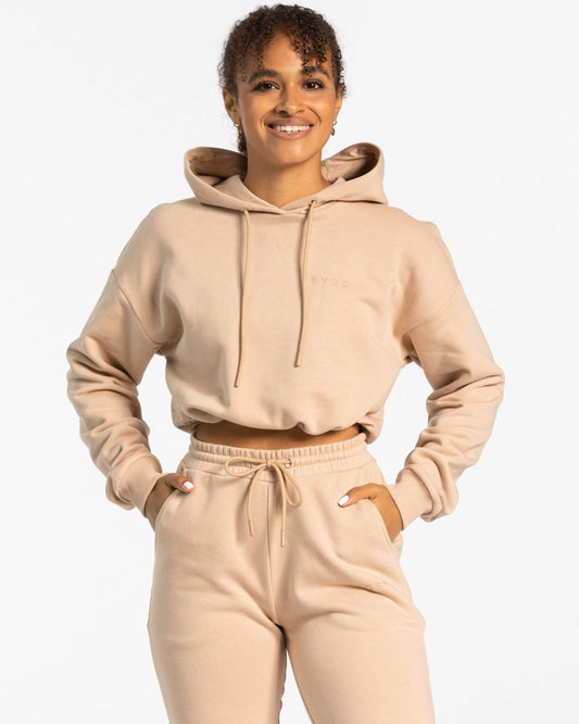 Cropped Hoodie "Nude" - TEVEO