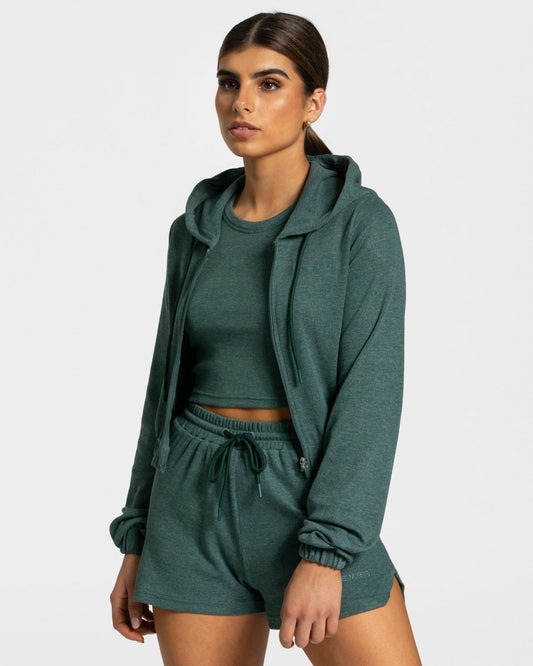 Lounge Zip Hoodie "Dunkelgrün" - TEVEO