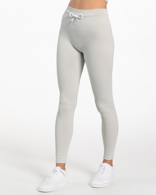 Ribbed Leggings "Hellgrau" - TEVEO