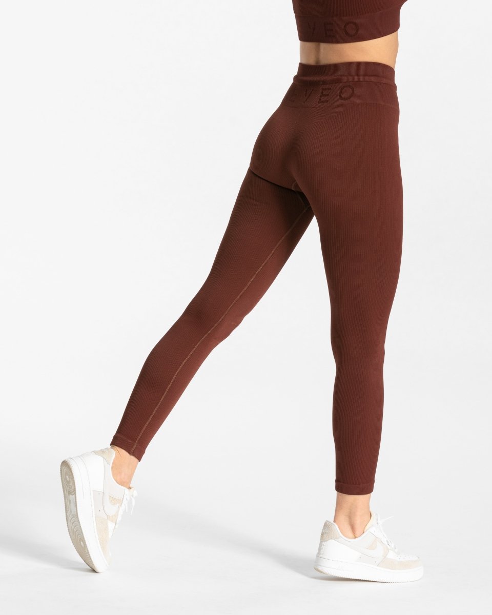 Ribbed Leggings "Mahagoni" - TEVEO