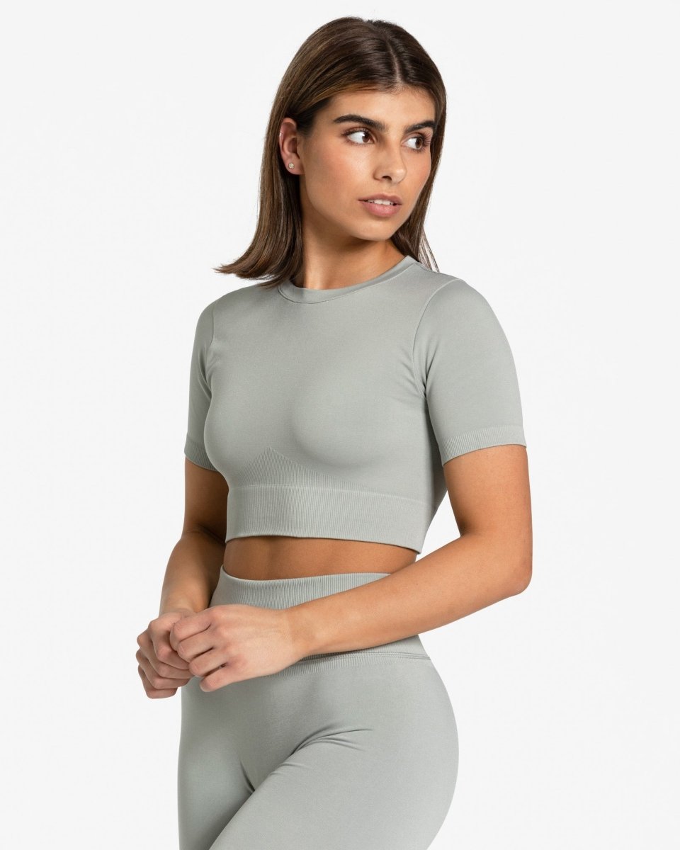 Sensation Crop Top "Grau" - TEVEO