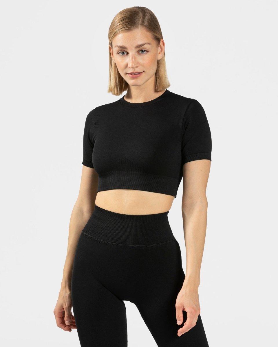 Sensation Crop Top "Schwarz" - TEVEO