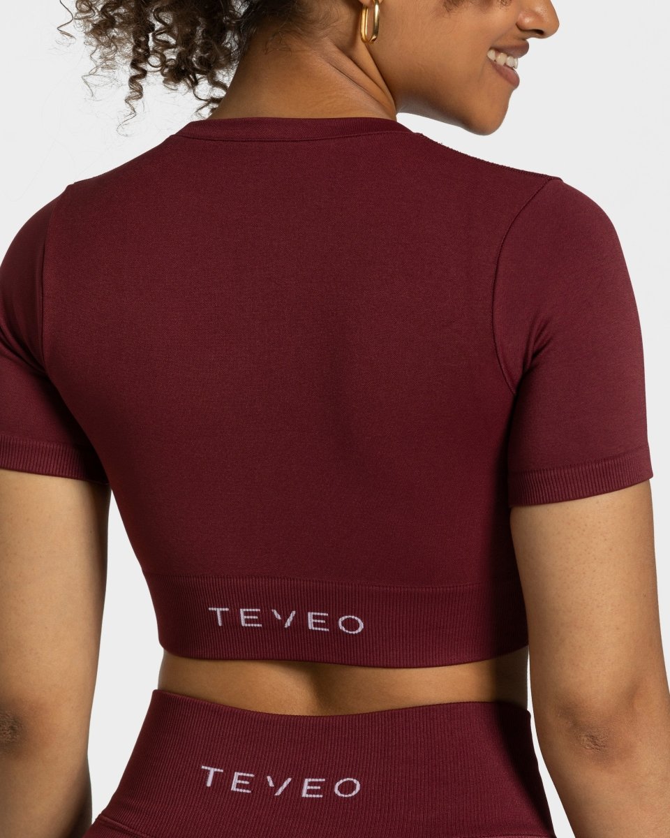 Sensation Crop Top "Weinrot" - TEVEO