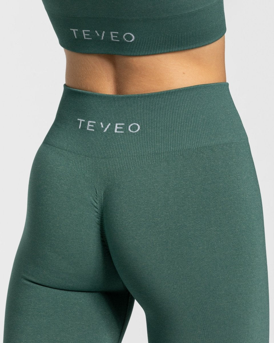 Timeless Scrunch Leggings "Dunkelgrün" - TEVEO