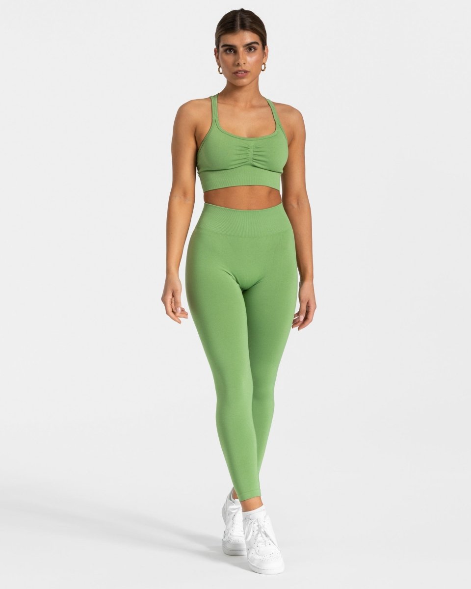 Timeless Scrunch Leggings "Olive" - TEVEO