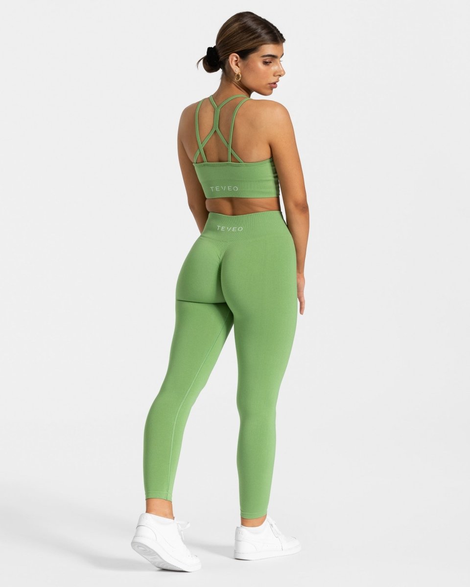 Timeless Scrunch Leggings "Olive" - TEVEO