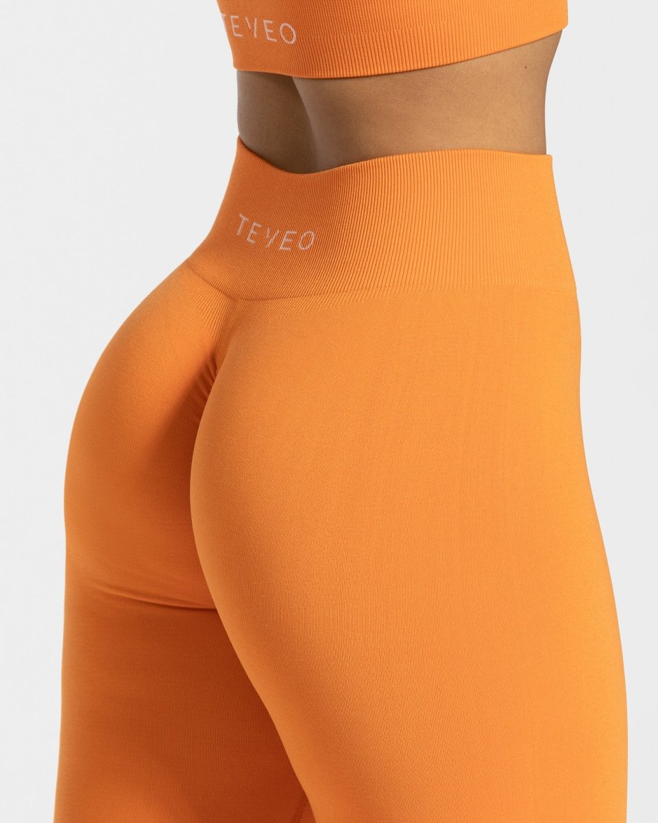 Timeless Scrunch Leggings "Orange" - TEVEO