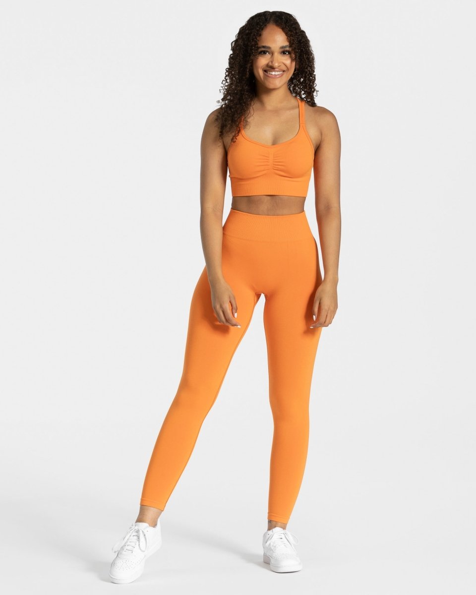 Timeless Scrunch Leggings "Orange" - TEVEO