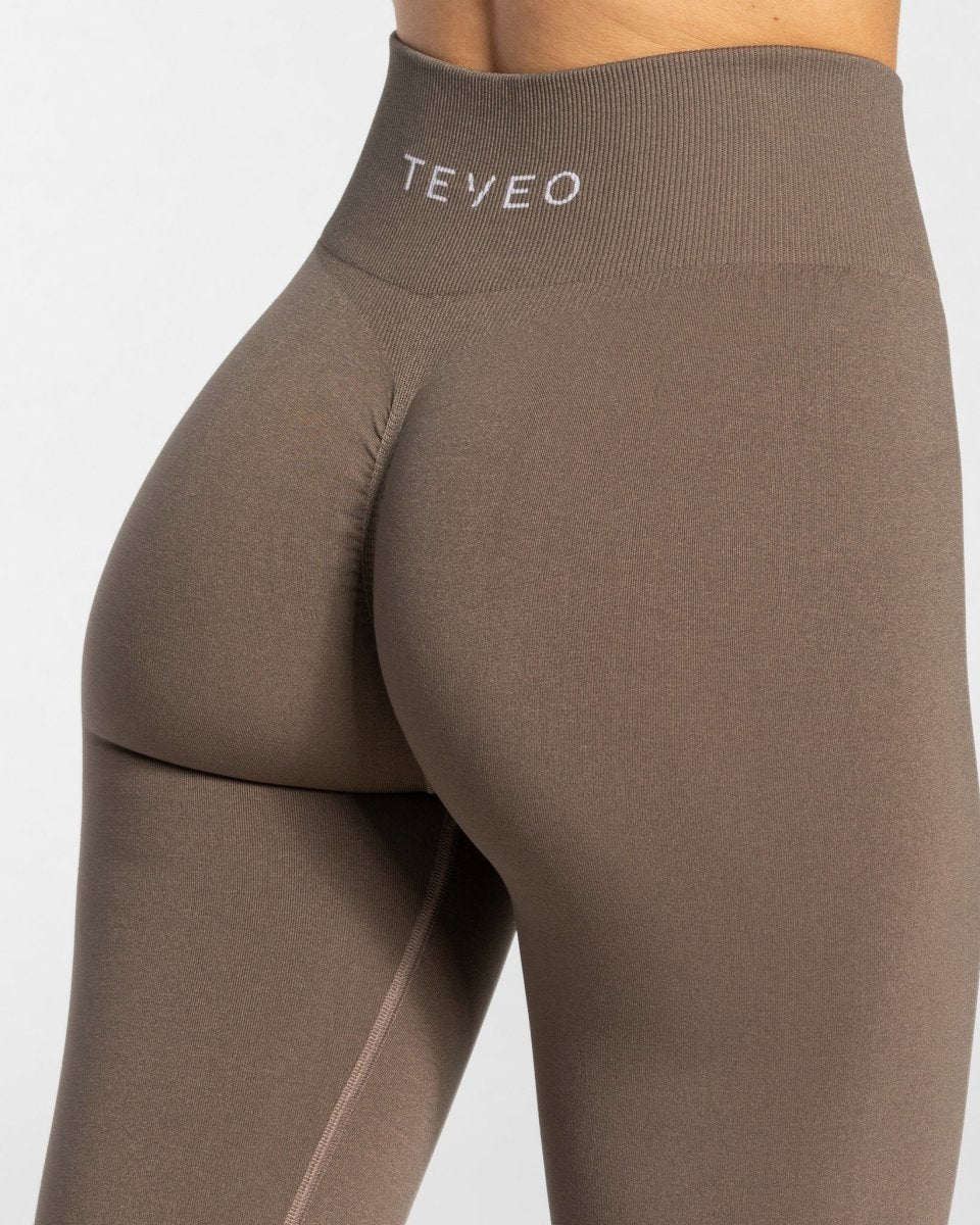 Timeless Scrunch Leggings "Taupe" - TEVEO