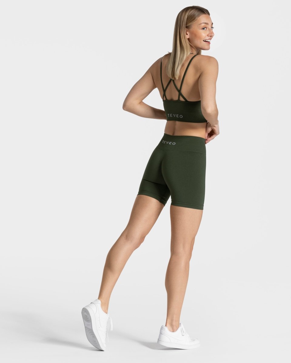 Timeless Scrunch Short "Khaki" - TEVEO