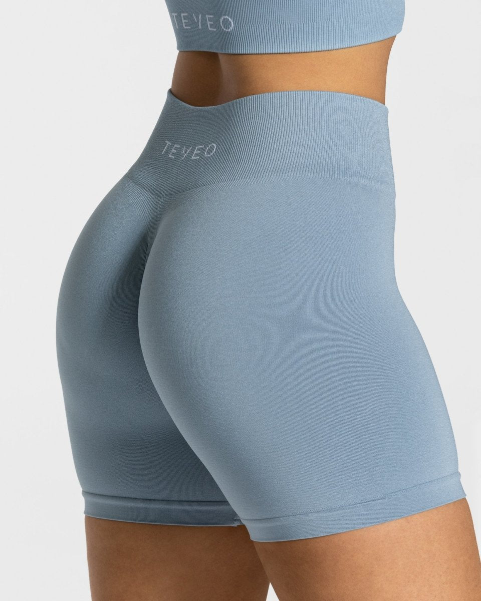 Timeless Scrunch Short "Stahlblau" - TEVEO