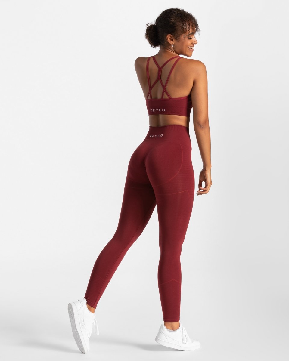 True Seamless Leggings "Weinrot" - TEVEO