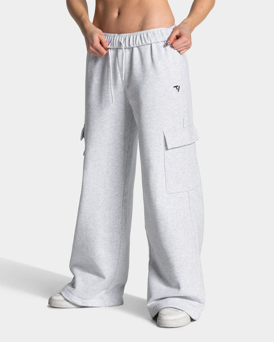 Lift Wide Leg Cargo Joggers ‘White Marl’