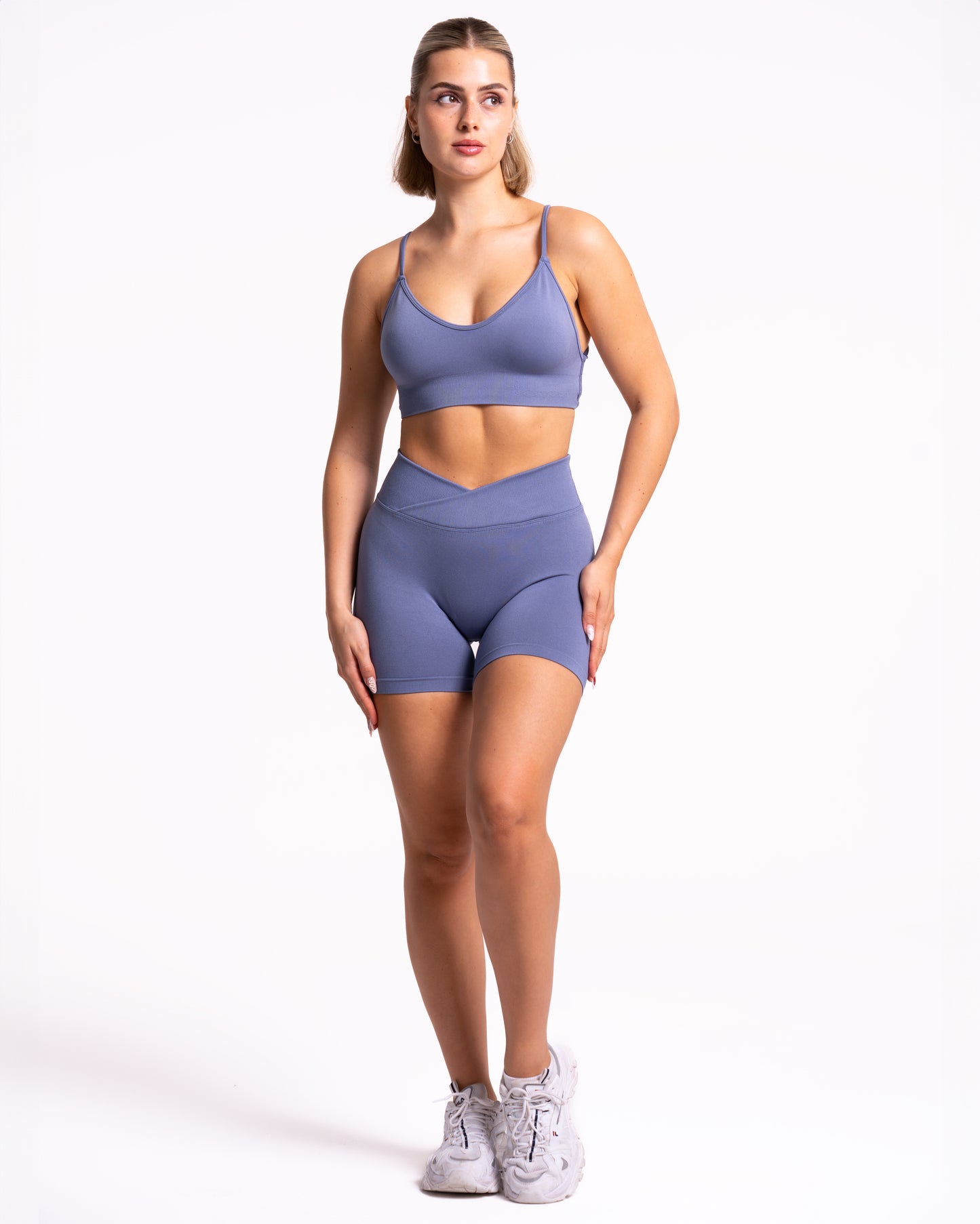 Short Covert Scrunch V-Shape Fearless « bleu »