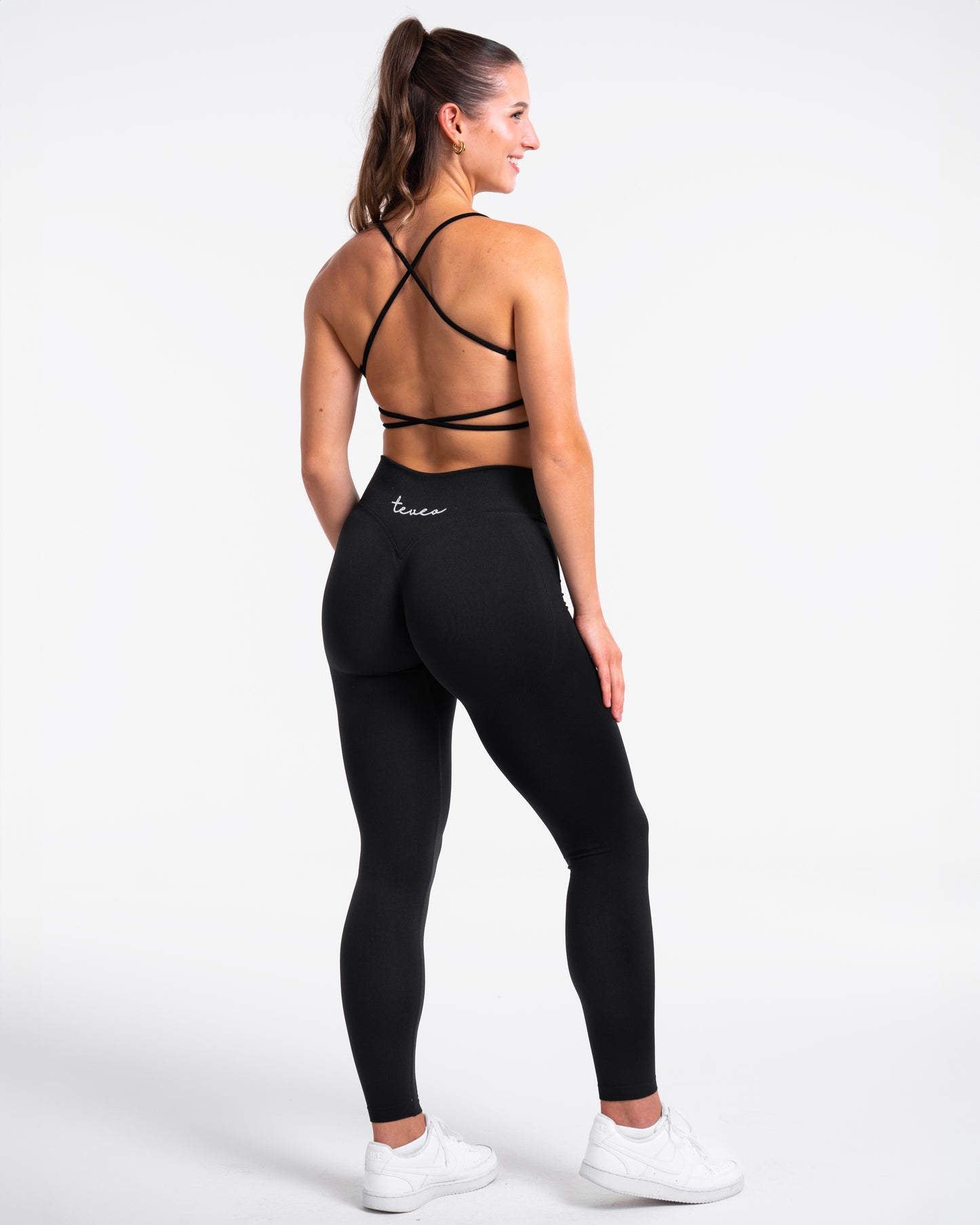 Leggings Fearless V-Shape Covert Scrunch “Nero”