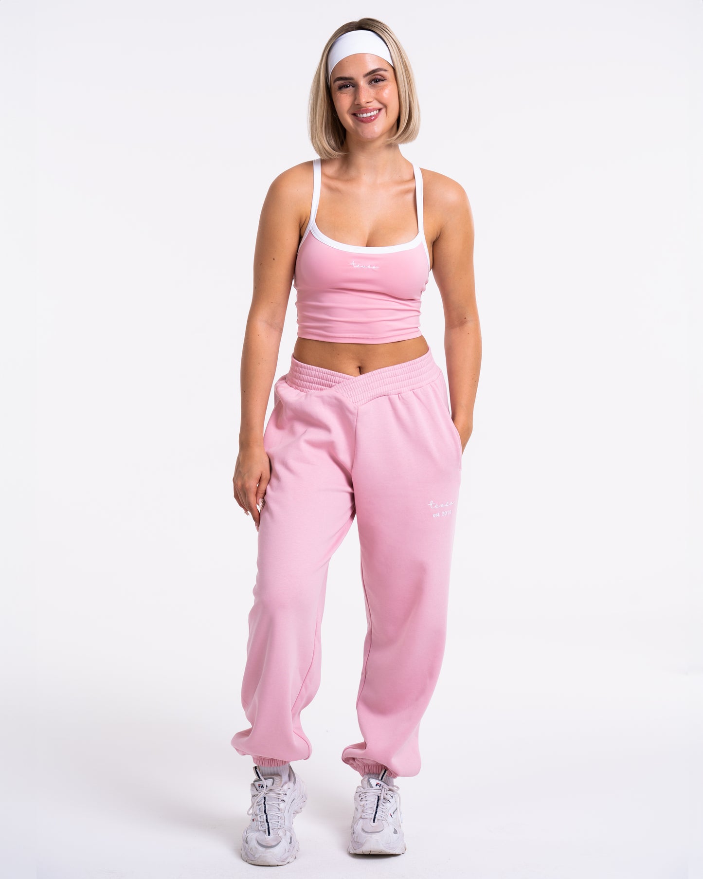 Pantalón jogger oversize Fearless V-Shape «rosado»