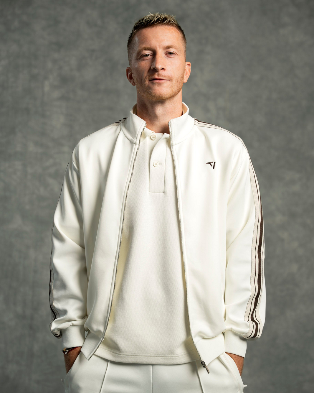 Chaqueta con cremallera Club «blanco roto»