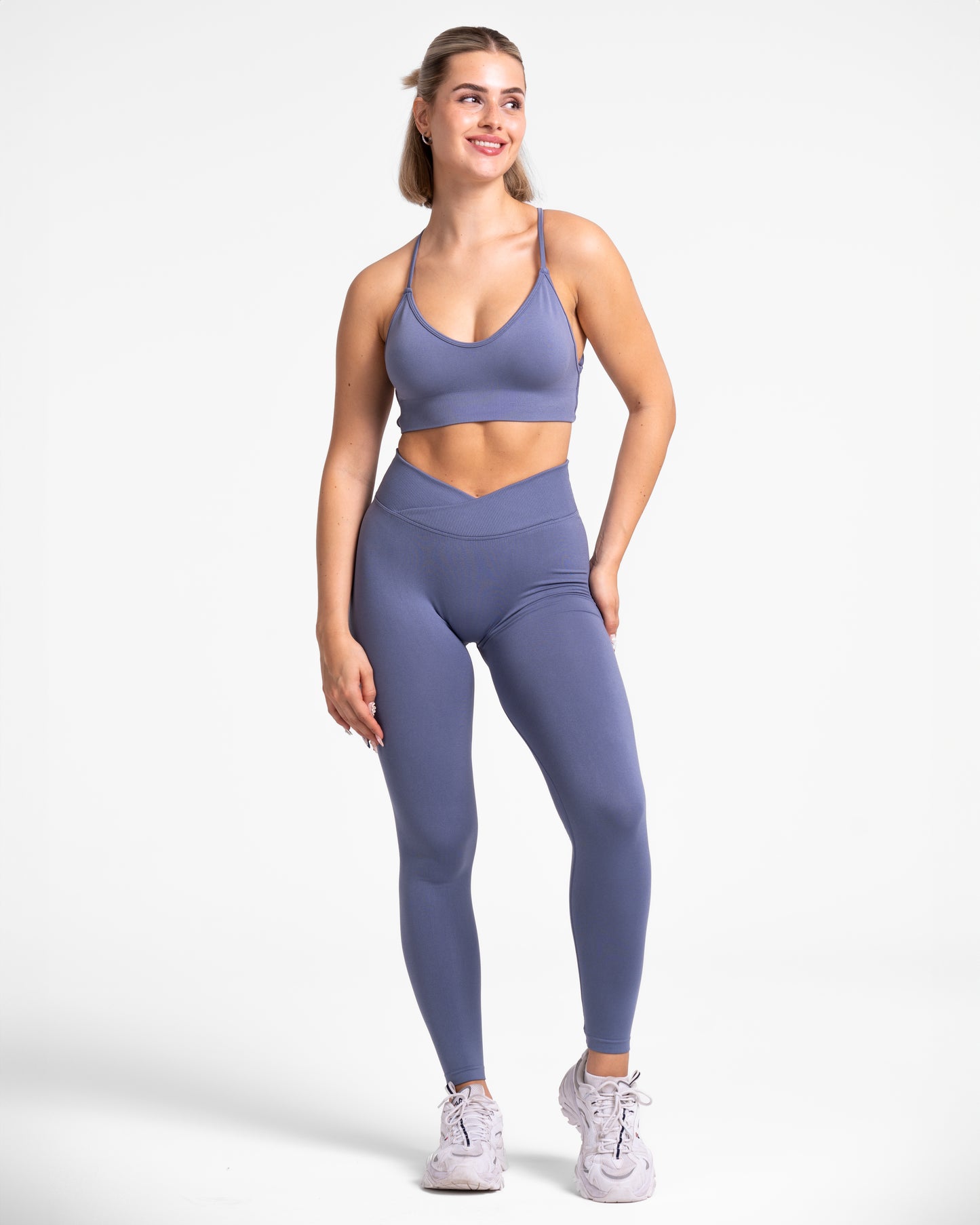 Fearless V-Shape Covert Scrunch Leggings ‘Blue’