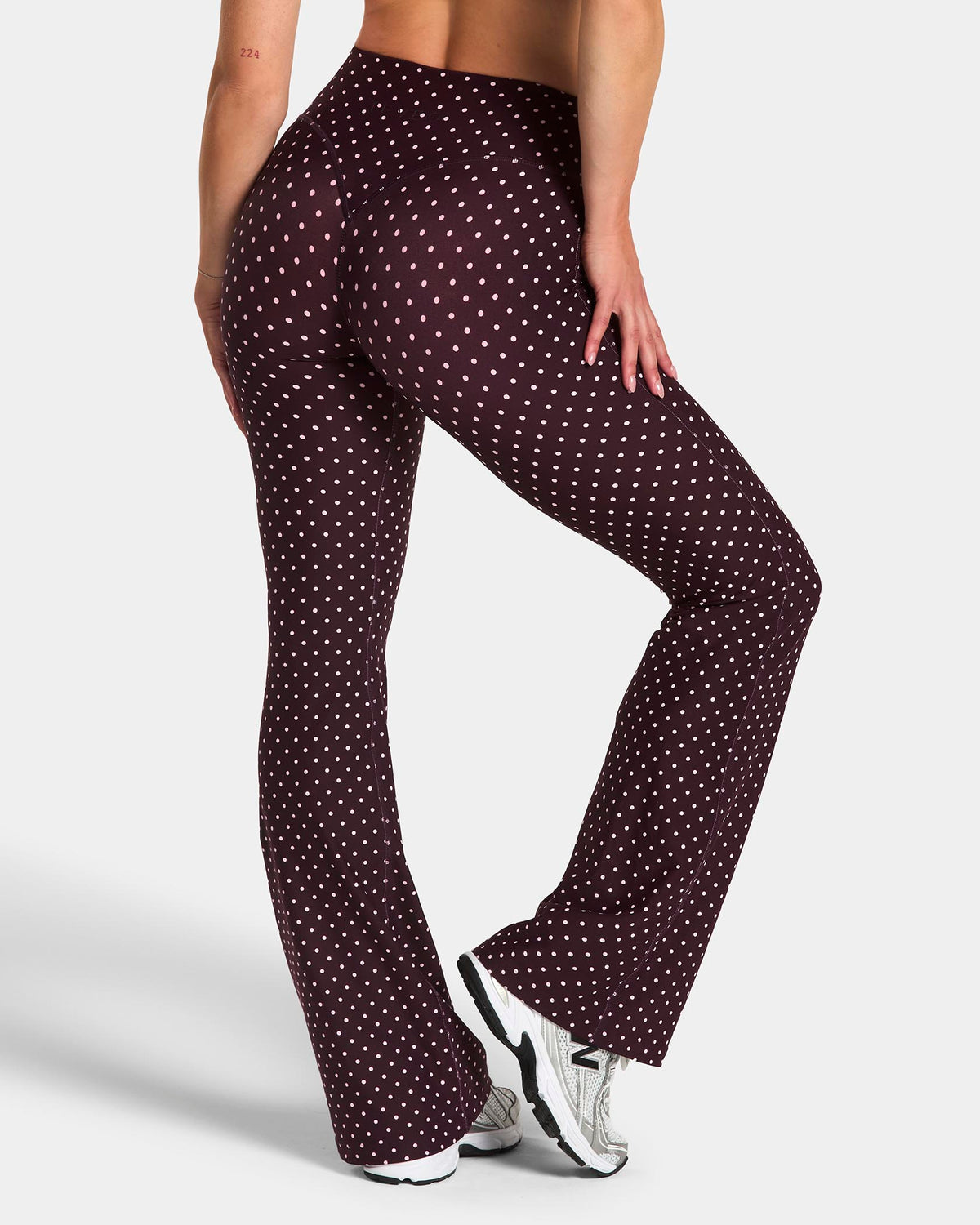 Leggings Allrounder Flared Regular "Pois fondo Merlot"